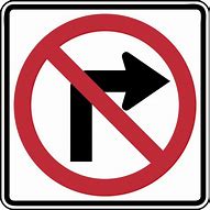 Image result for No Right Turn Sign Clip Art