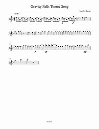 Image result for Super Easy Gravity Falls Flute Sheet Music