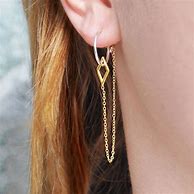 Image result for Gold Chain Hoop Earrings