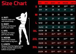 Image result for Number Size Chart Women