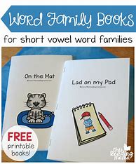 Image result for Free Printable Word Family Books