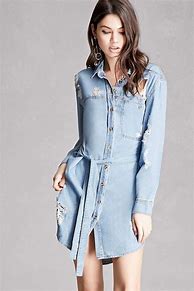 Image result for Denim Tunic with Collar