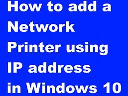 Image result for Add Printer with IP Address