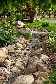 Image result for Dry River Rock Landscaping Ideas