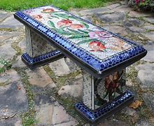 Image result for Mosaic Garden Bench