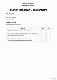 Image result for Market Research Template Free