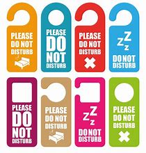 Image result for Do Not Disturb Door Hanger Designs