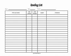 Image result for Book Reading List Template