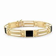 Image result for Men's Gold Onyx Diamond Bracelet