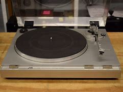 Image result for Wooden-Bodied JVC Turntable
