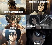 Image result for Anime Attack On Titan Funny Meme