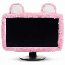 Image result for Fluffy Pink Monitor Cover