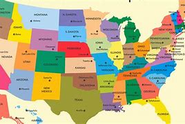 Image result for A Map of States and Capitals