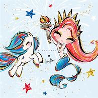 Image result for Unicorn Mermaid Rainbow Colour