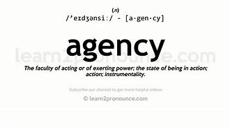 Image result for Personal Agency Definition