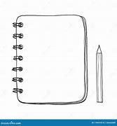 Image result for Notebook and Pencil Drawing
