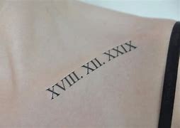 Image result for Roman Numeral Temporary Tattoos