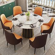 Image result for Marble Round Dinner Table with Turntable