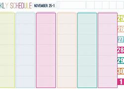Image result for Pretty Schedule Template