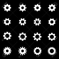 Image result for Gear Icon with White Color