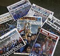 Image result for Newspaper About World Cup Cricket
