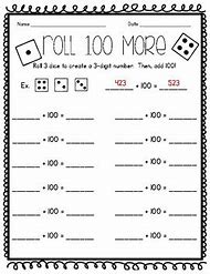 Image result for Adding 10 and 100 Worksheets