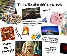 Image result for Games for Girls Starter Pack Memes