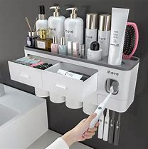 Image result for Wall Mounted Toothbrush Holder