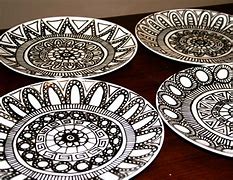 Image result for Black and White Decorative Plates