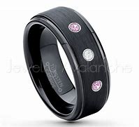 Image result for Tungsten Wedding Rings Tourmaline