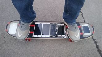 Image result for Skateboard Breaks Phone