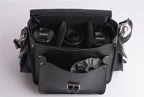 Image result for Black Leather Camera Bag