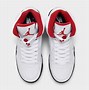 Image result for Retro 5 Fire Red Sneakers