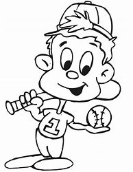 Image result for Kids Baseball Coloring Page