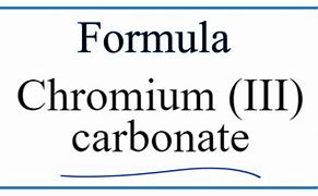 Image result for Chromium III Carbonate Formula