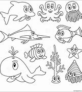 Image result for Coloring Page Sea Ocean Animals