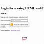 Image result for Username and Password HTML Code