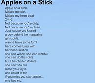 Image result for Apple On a Stick Lyrics