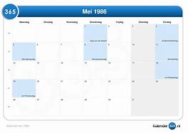 Image result for 7 Mei 1986 Calendar