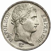 Image result for Empereur Napoleon Coin 5F
