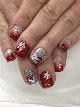 Image result for Red Winter Gel Nails