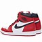 Image result for Nike Air Jordan 1 Red and White PNG