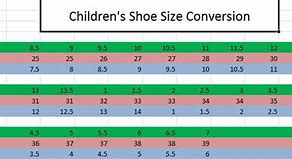 Image result for Toddler Little Kid Shoe Size Chart