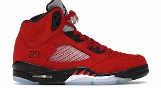 Image result for Red and Black Air Jordans Retro 5