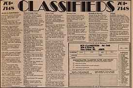 Image result for Colored Classified Ads