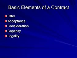 Image result for 5 Elements of Contract