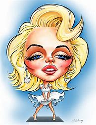 Image result for Marilyn Monroe Caricature
