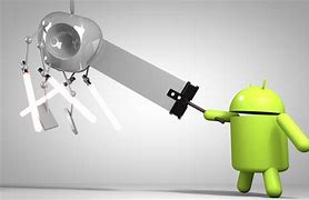 Image result for Wallpapers of Android Drop Apple in Dustbin