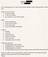 Image result for Funny Resume Examples
