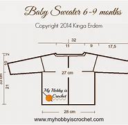 Image result for Crochet Baby Sweater Size Chart